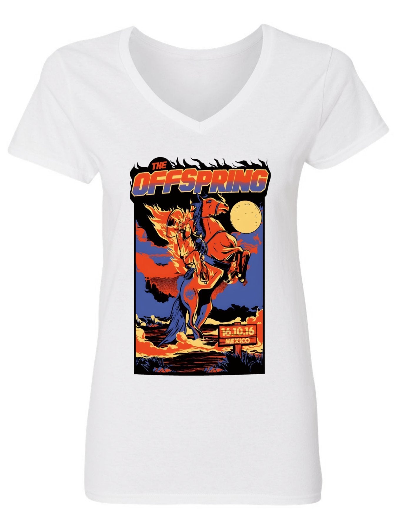 V-neck Women's Cotton T-shirt The OFF Spring