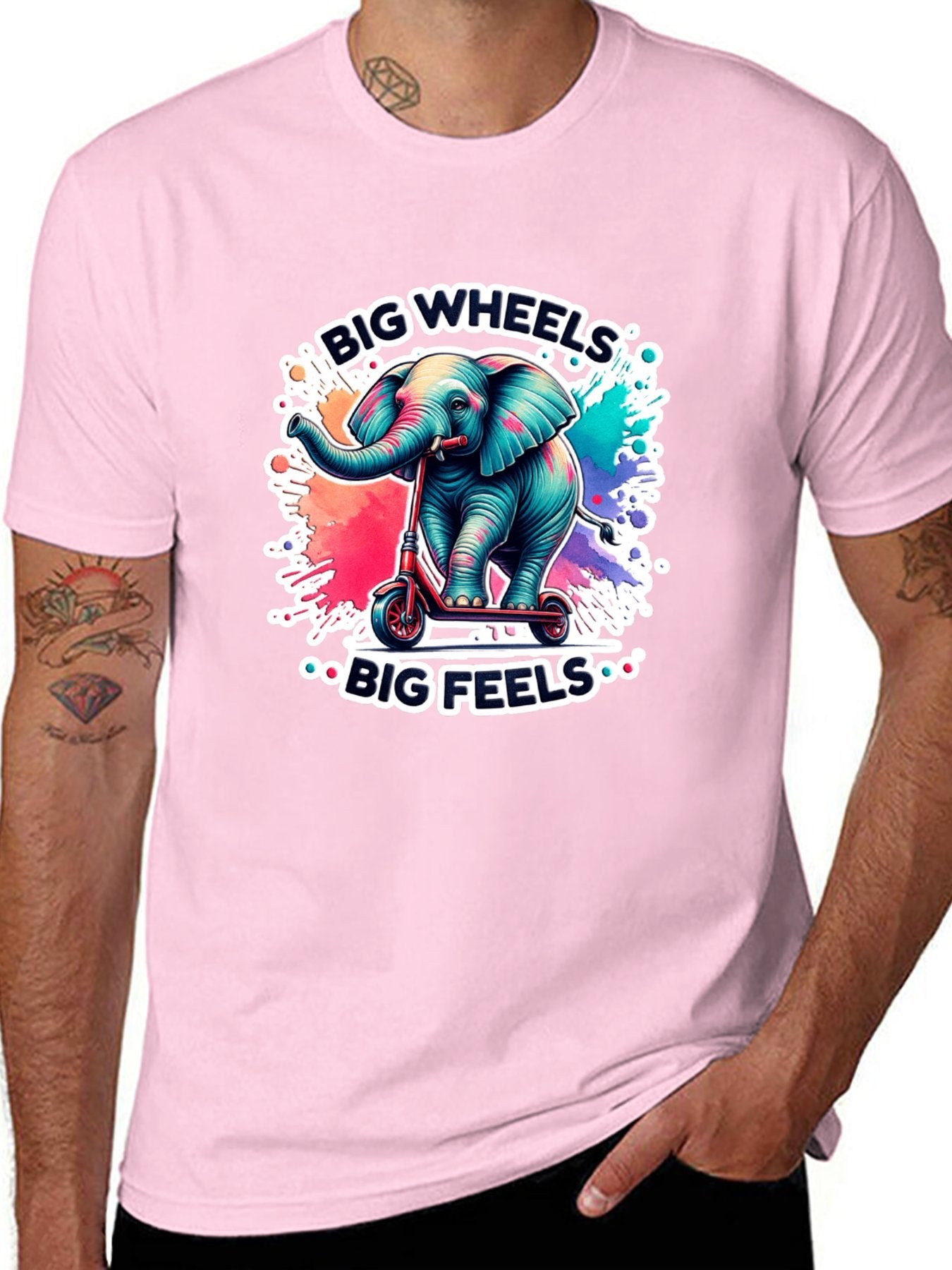 Funny Animals Unisex Cotton T-Shirt with Front Heat Transfer Print Xg2wd21tt06t