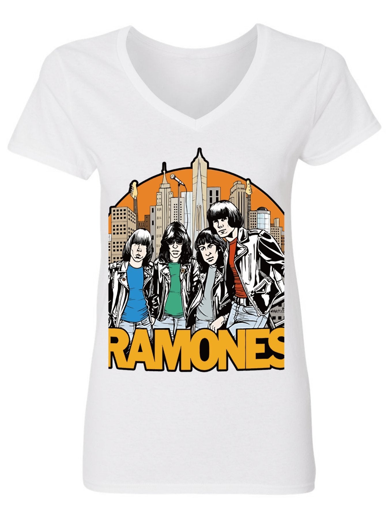 V-neck Women's Cotton T-shirt ROMONES2