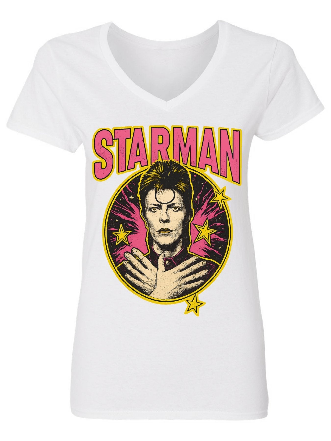 V-neck Women's Cotton T-shirt STARMAN