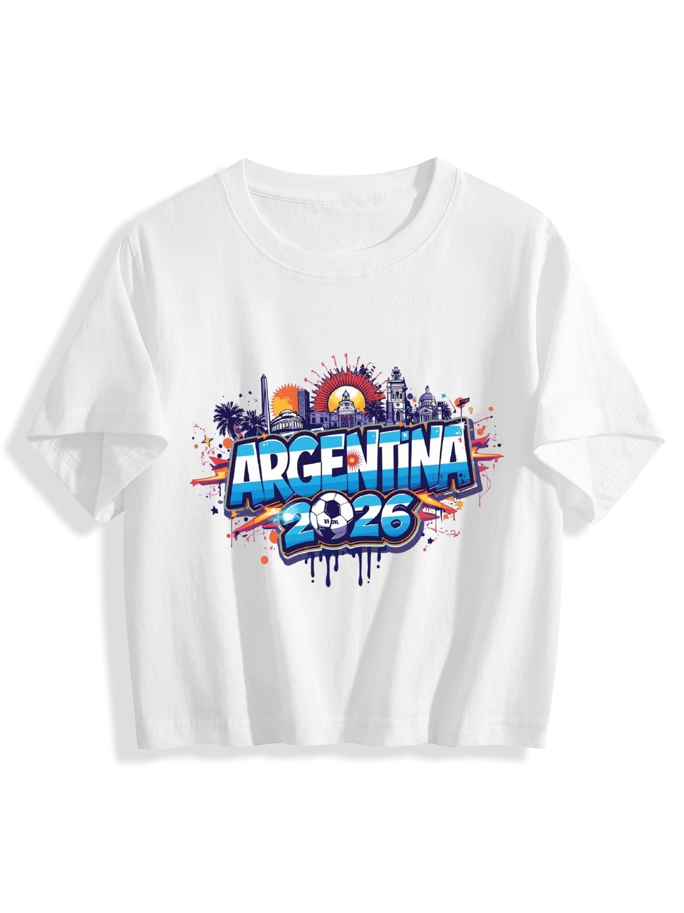 World Cup 2026 Women's Crop Top T-Shirt Argentina