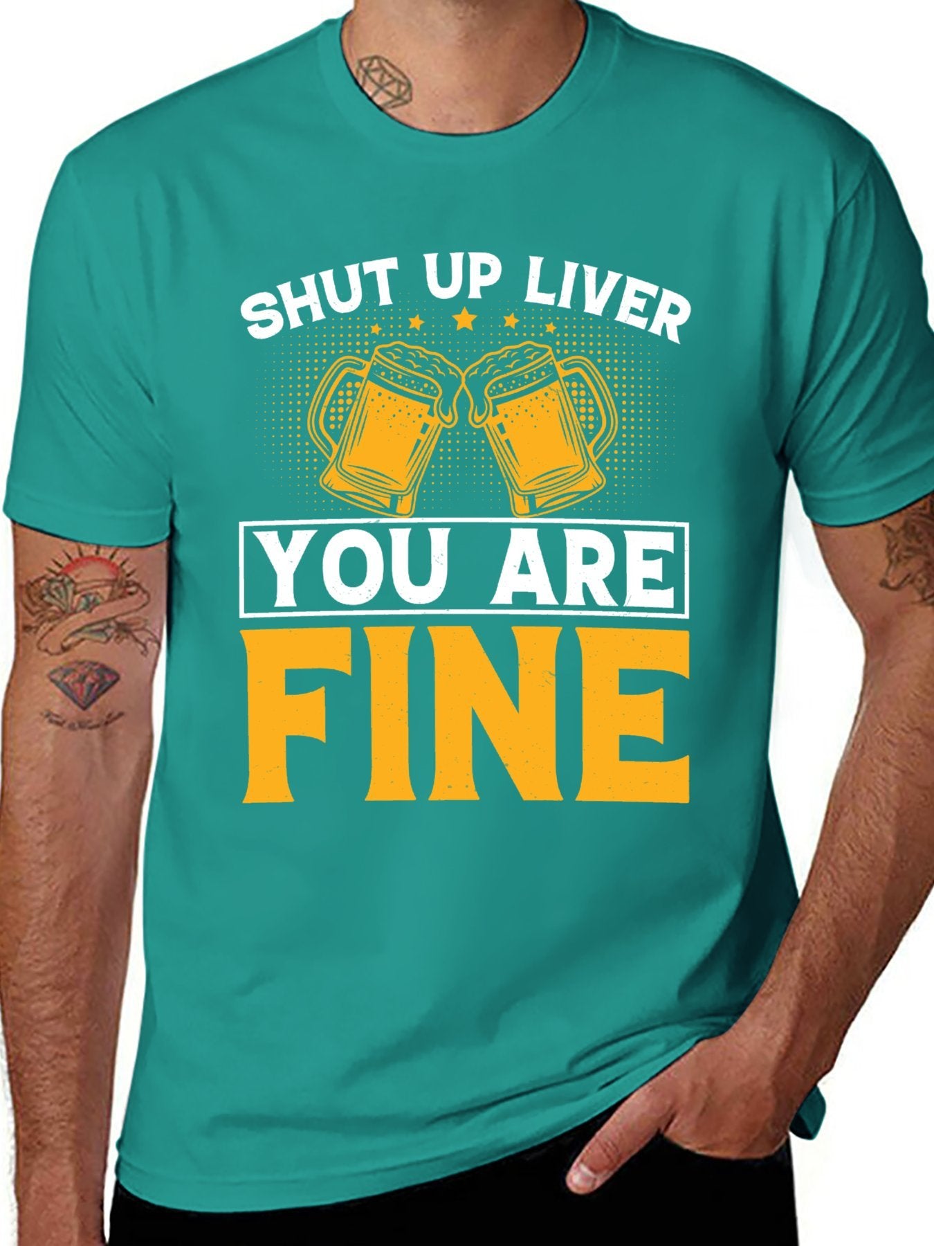 Unisex Cotton T-Shirt with Front Heat Transfer Printxb4v2e3oen2v