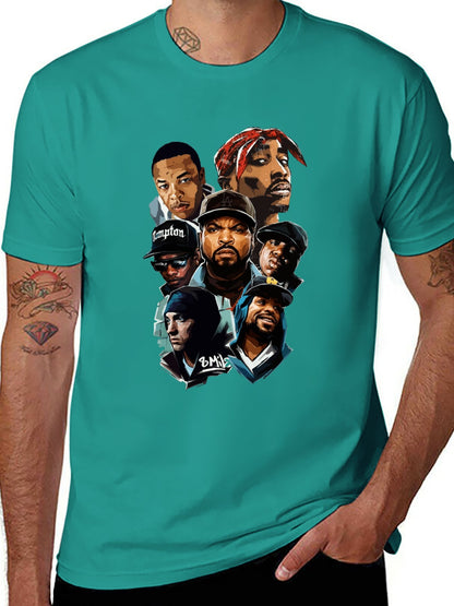 Music Unisex Cotton T-Shirt with Front Heat Transfer Print Xbbxy8ygg3qx