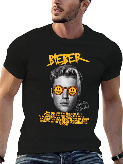 Music Unisex Cotton T-Shirt with Front Heat Transfer Print Xbbxo2q4v5ye
