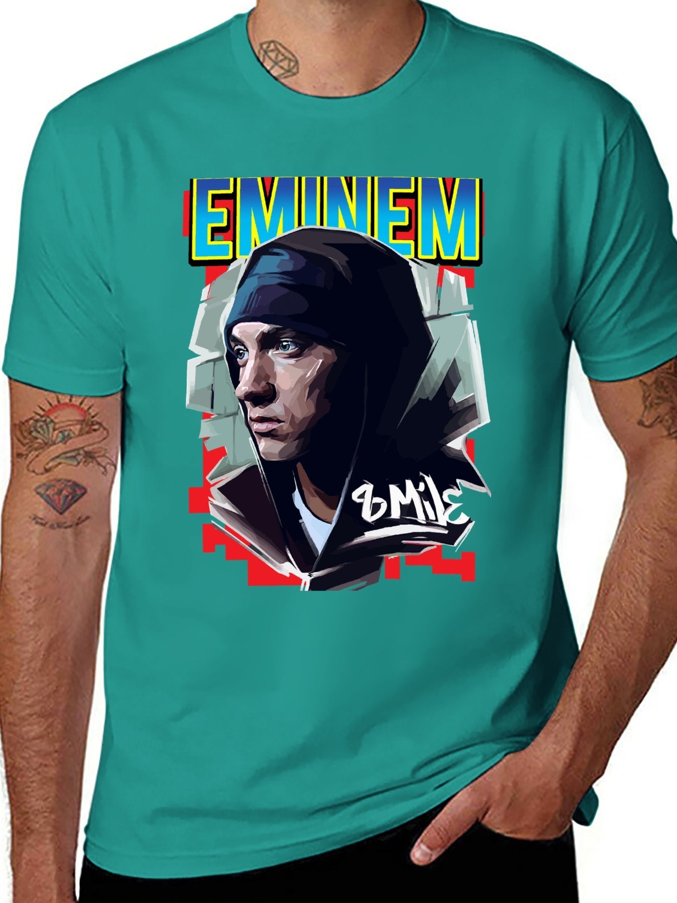 Music Unisex Cotton T-Shirt with Front Heat Transfer Print Xbbxy8z1lc3v