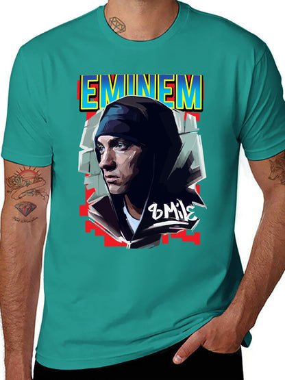 Music Unisex Cotton T-Shirt with Front Heat Transfer Print Xbbxy8z1lc3v