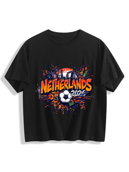 World Cup 2026 Women's Crop Top T-Shirt Netherlands