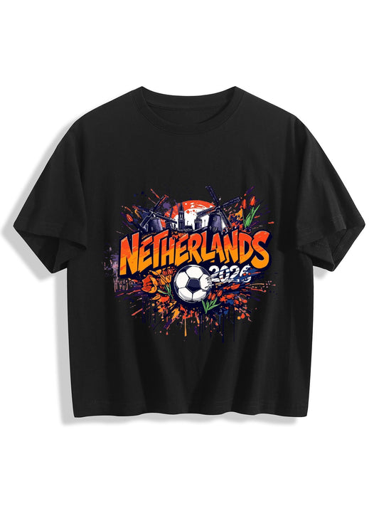 World Cup 2026 Women's Crop Top T-Shirt Netherlands