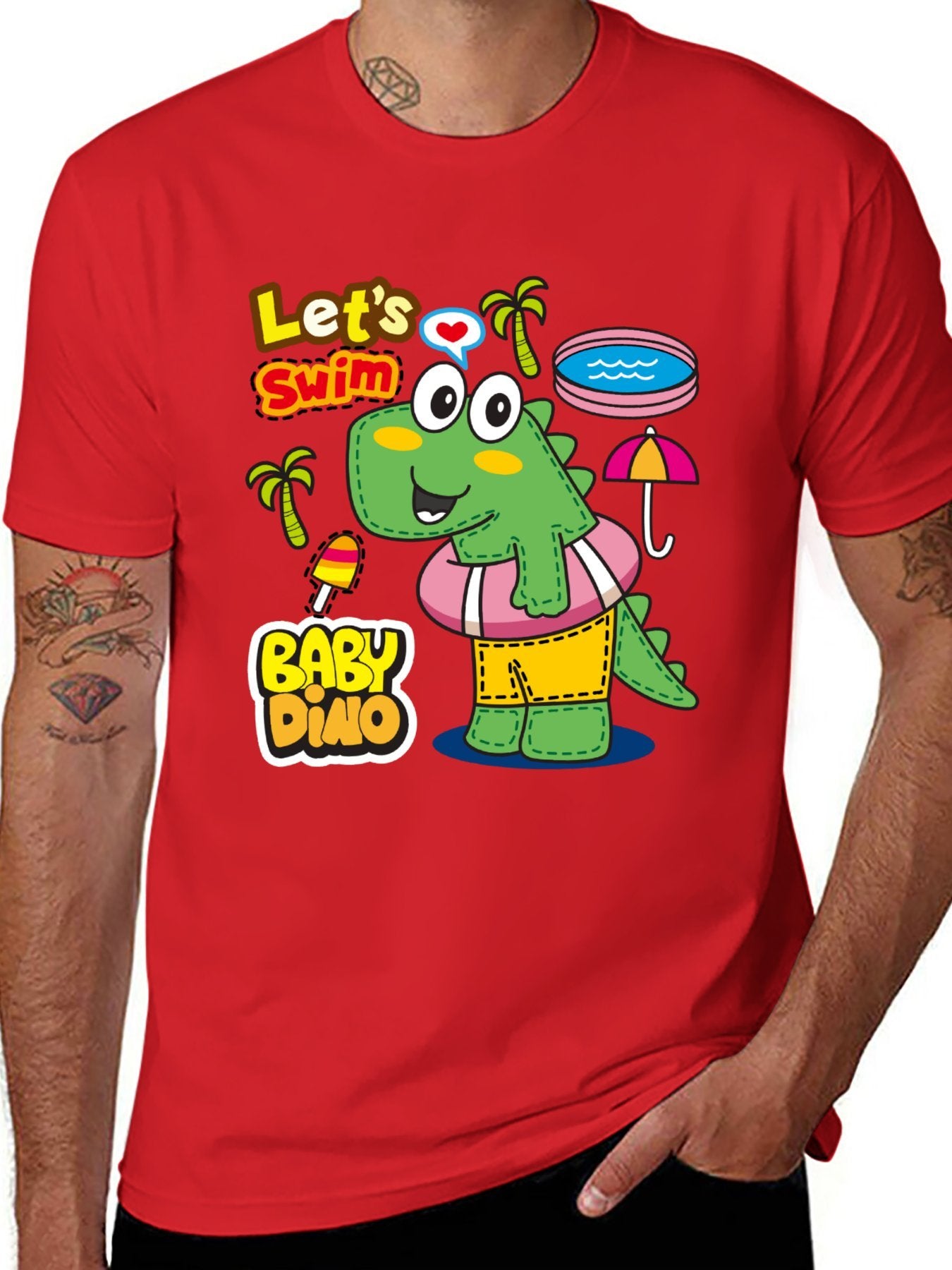 Funny Animals Unisex Cotton T-Shirt with Front Heat Transfer Print Xg2wdsblkl61