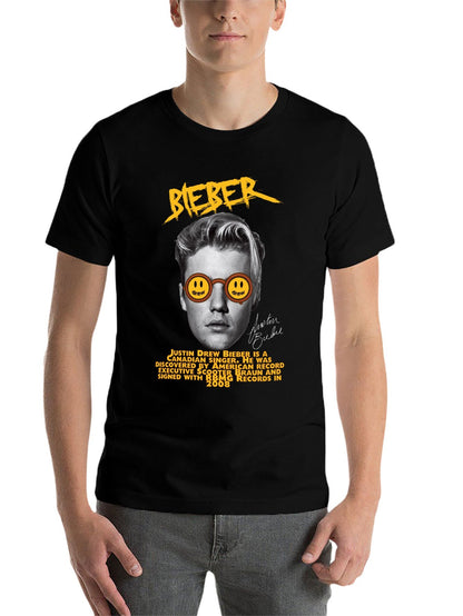 Music Unisex Cotton T-Shirt with Front Heat Transfer Print Xbbxo2q4v5ye