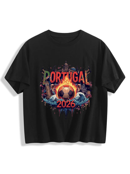 World Cup 2026 Women's Crop Top T-Shirt Portugal