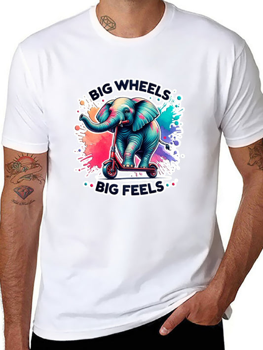 Funny Animals Unisex Cotton T-Shirt with Front Heat Transfer Print Xg2wd21tt06t