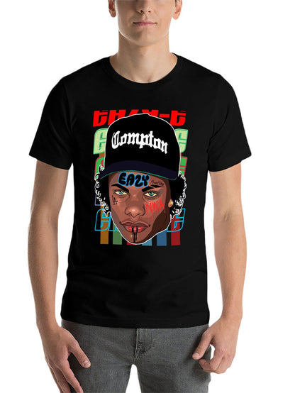 Music Unisex Cotton T-Shirt with Front Heat Transfer Print Xbbxy89f0w1x