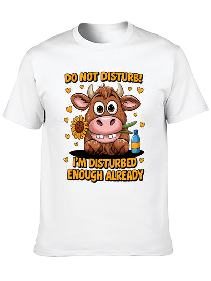 Funny Animals Unisex Cotton T-Shirt with Front Heat Transfer Print Xg2wd22hk95d