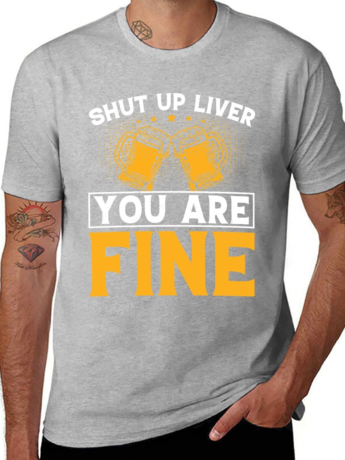Unisex Cotton T-Shirt with Front Heat Transfer Printxb4v2e3oen2v