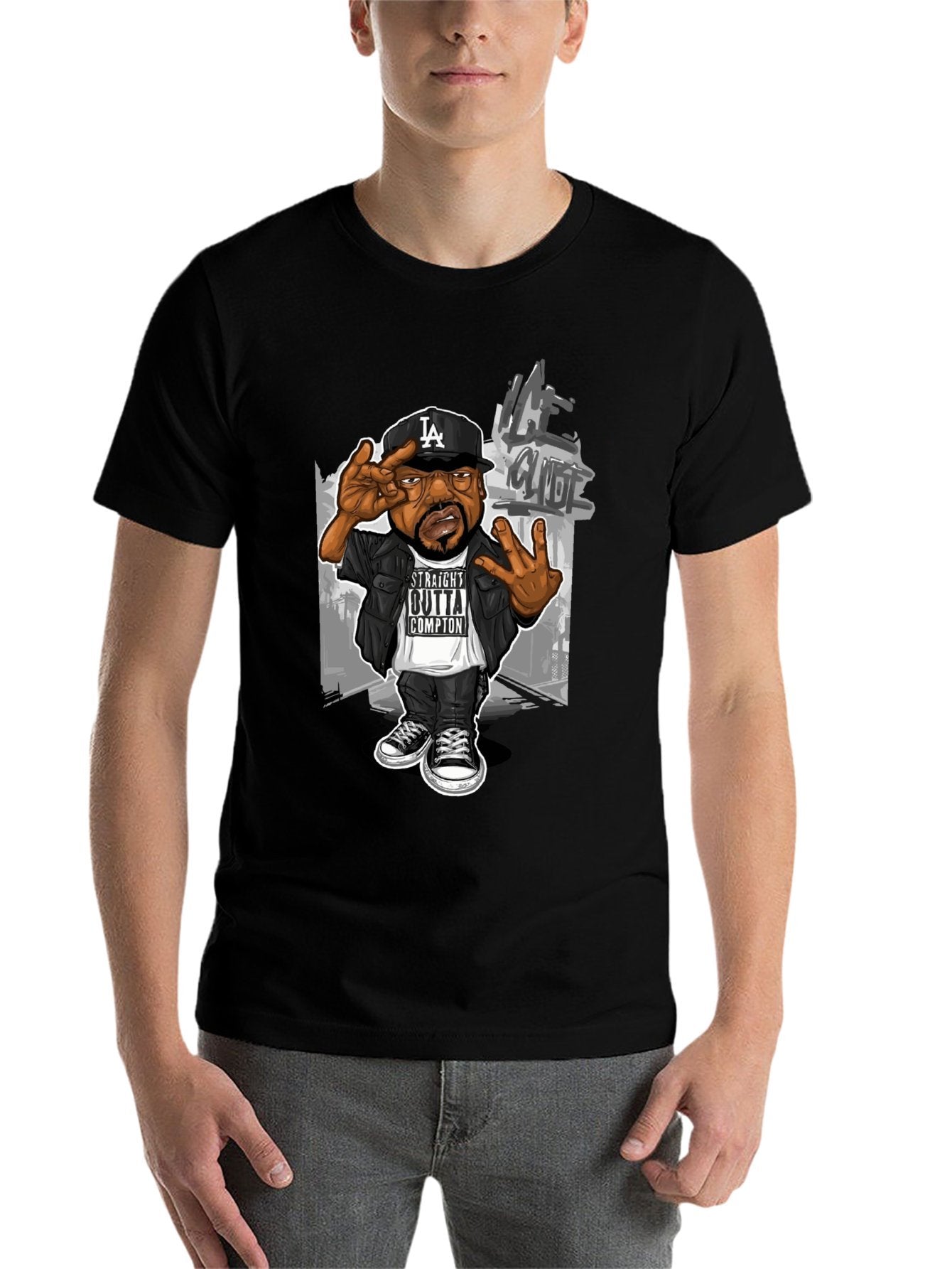 Music Unisex Cotton T-Shirt with Front Heat Transfer Print Xbbxy2c3evwc