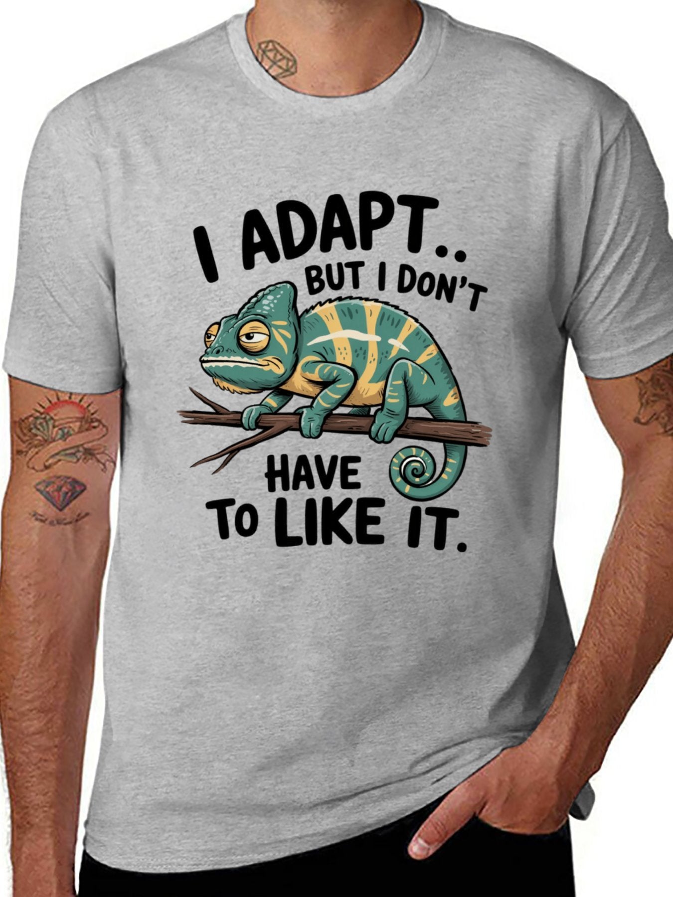 Funny Animals Unisex Cotton T-Shirt with Front Heat Transfer Print Xg2wdsfcplrx