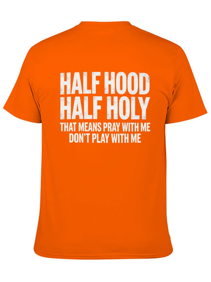 Unisex Cotton T-Shirt with Back Heat Transfer Printxgs959nxpfo6