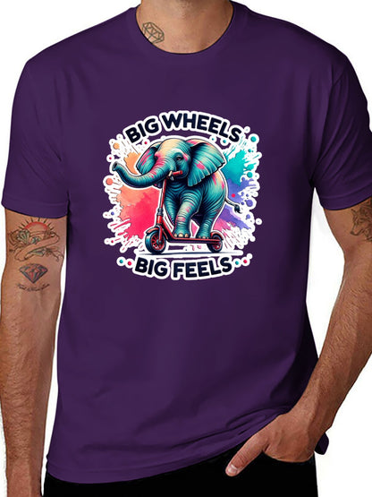 Funny Animals Unisex Cotton T-Shirt with Front Heat Transfer Print Xg2wd21tt06t