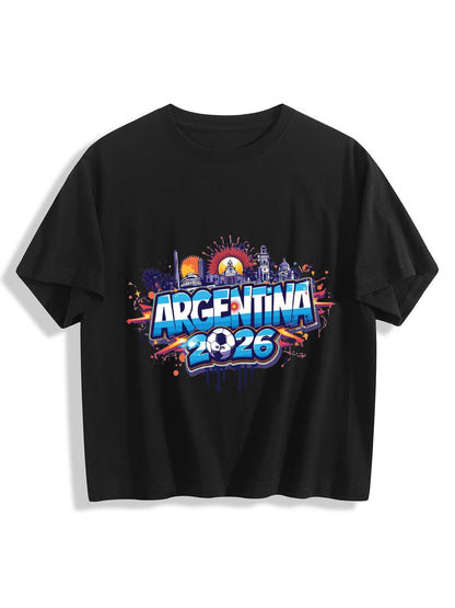 World Cup 2026 Women's Crop Top T-Shirt Argentina