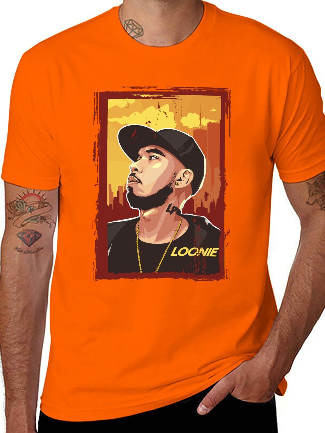 Music Unisex Cotton T-Shirt with Front Heat Transfer Print Xbbxy2mtjzbc