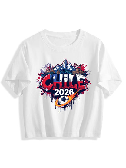 World Cup 2026 Women's Crop Top T-Shirt Chile