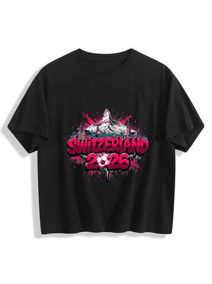 World Cup 2026 Women's Crop Top T-Shirt Swizzerland