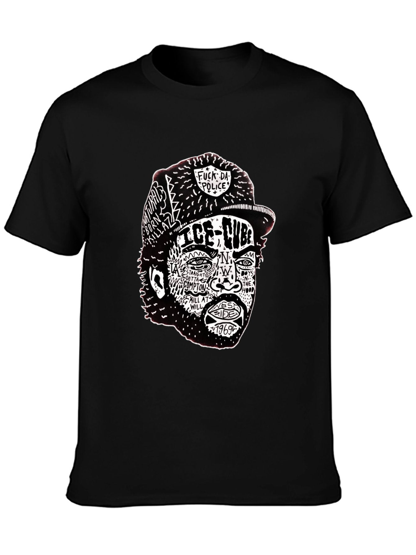 Music Unisex Cotton T-Shirt with Front Heat Transfer Print Xbb95q7ftsr1