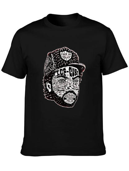 Music Unisex Cotton T-Shirt with Front Heat Transfer Print Xbb95q7ftsr1