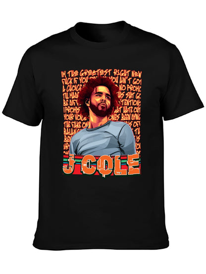 Music Unisex Cotton T-Shirt with Front Heat Transfer Print Xbbxy8gh6cvm
