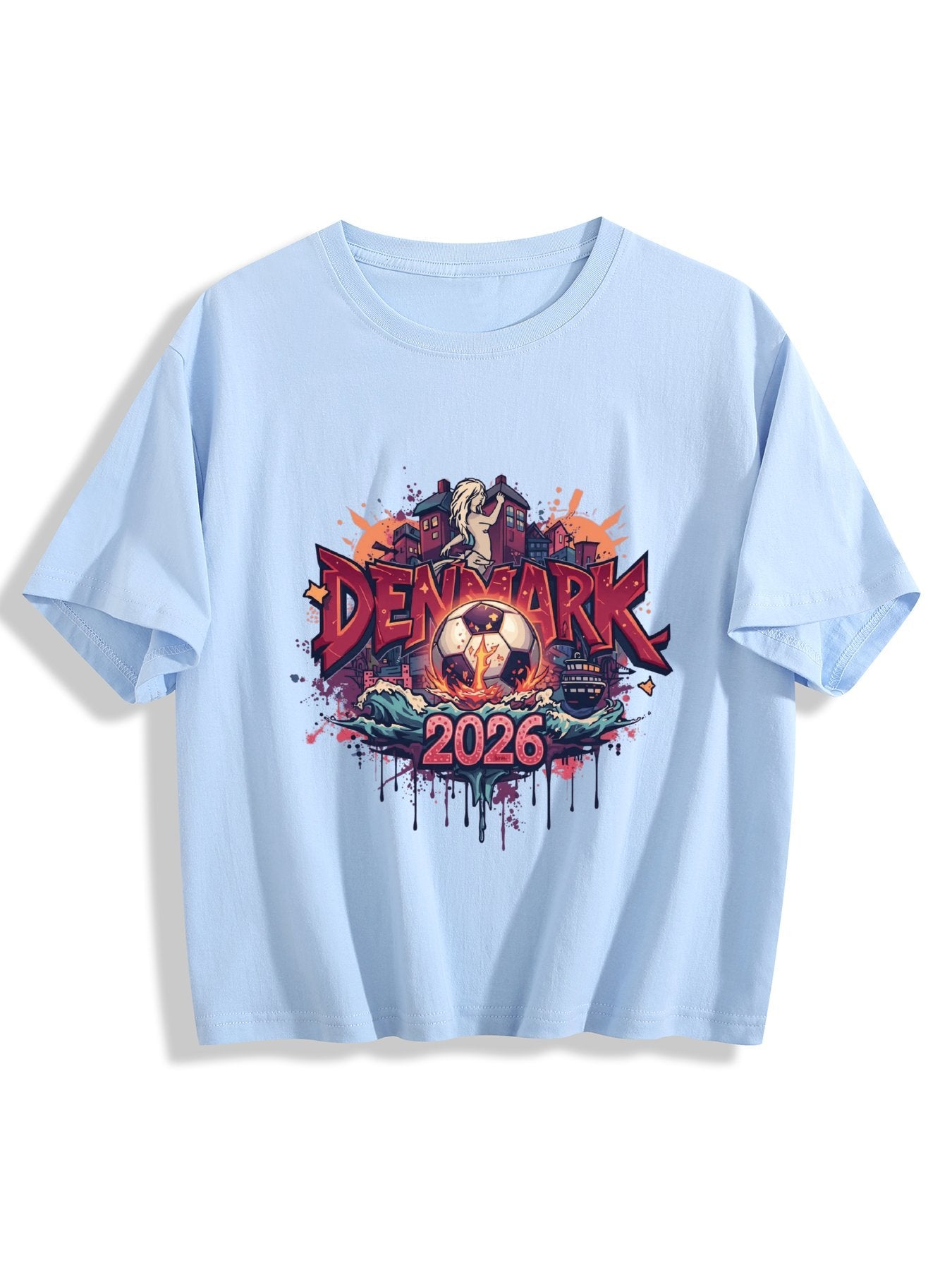 World Cup 2026 Women's Crop Top T-Shirt Denmark
