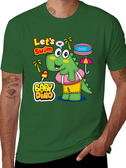 Funny Animals Unisex Cotton T-Shirt with Front Heat Transfer Print Xg2wdsblkl61