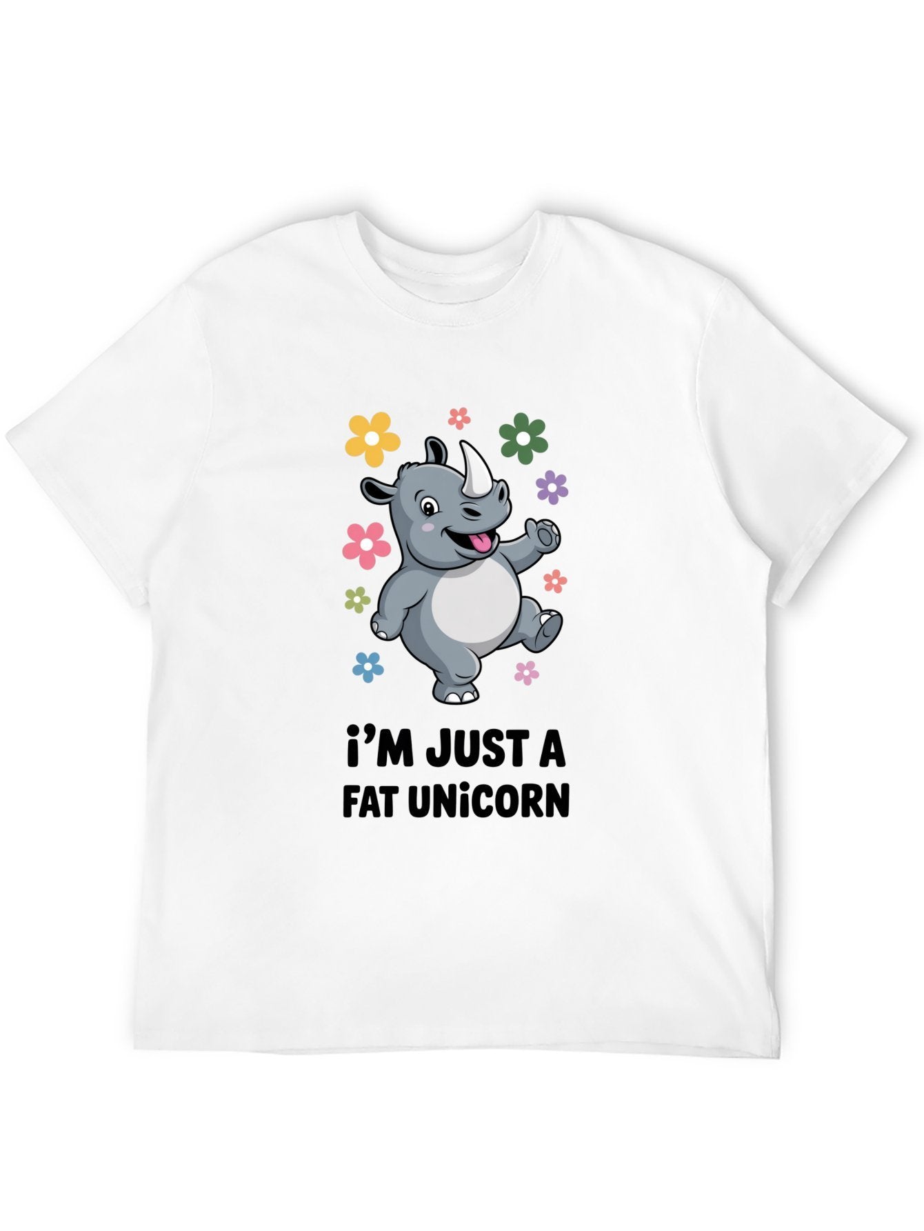Funny Animals Unisex Cotton T-Shirt with Front Heat Transfer Print Xg2wdsm244tx