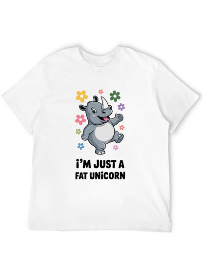 Funny Animals Unisex Cotton T-Shirt with Front Heat Transfer Print Xg2wdsm244tx