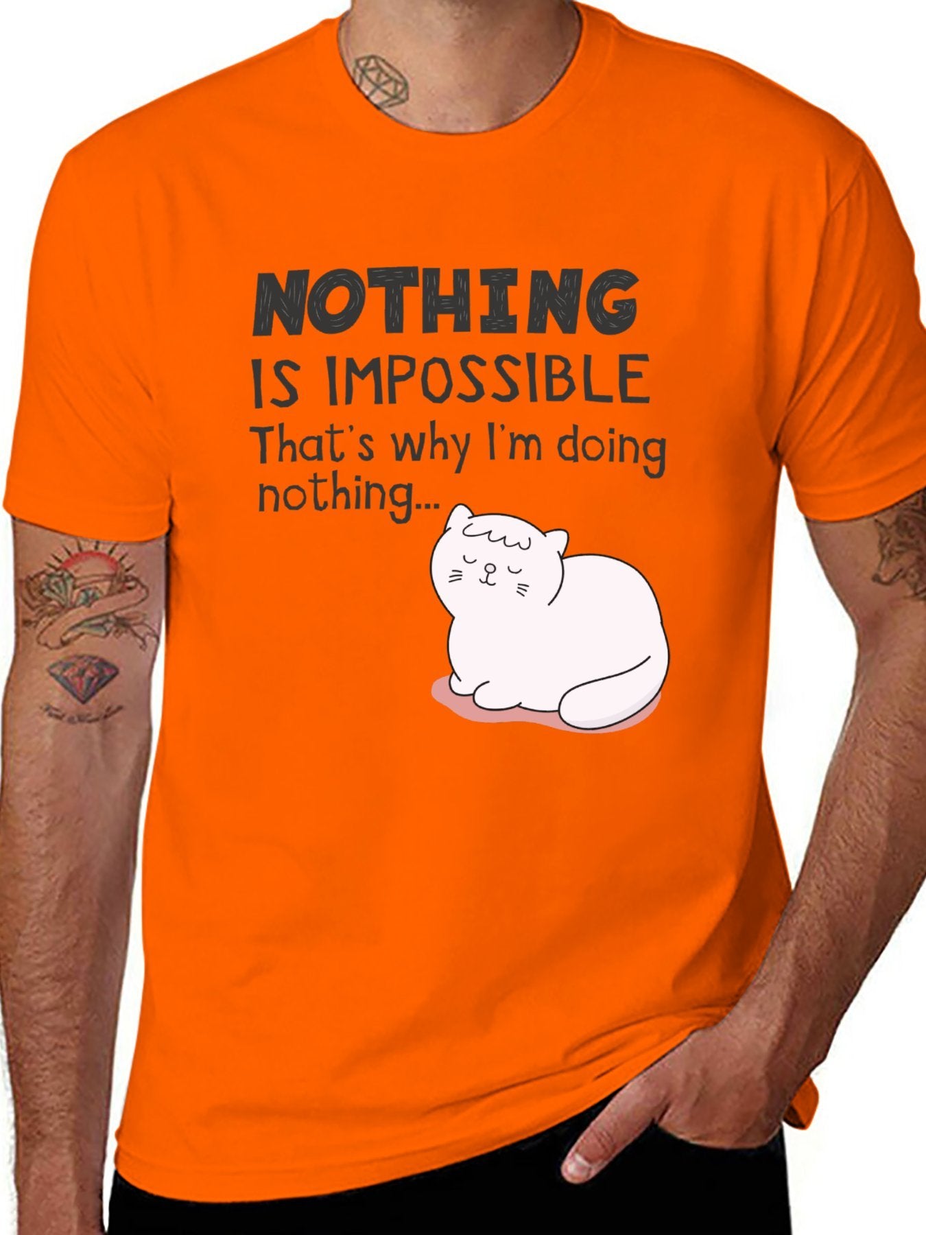Funny Animals Unisex Cotton T-Shirt with Front Heat Transfer Print Xg2wd2d6z8px