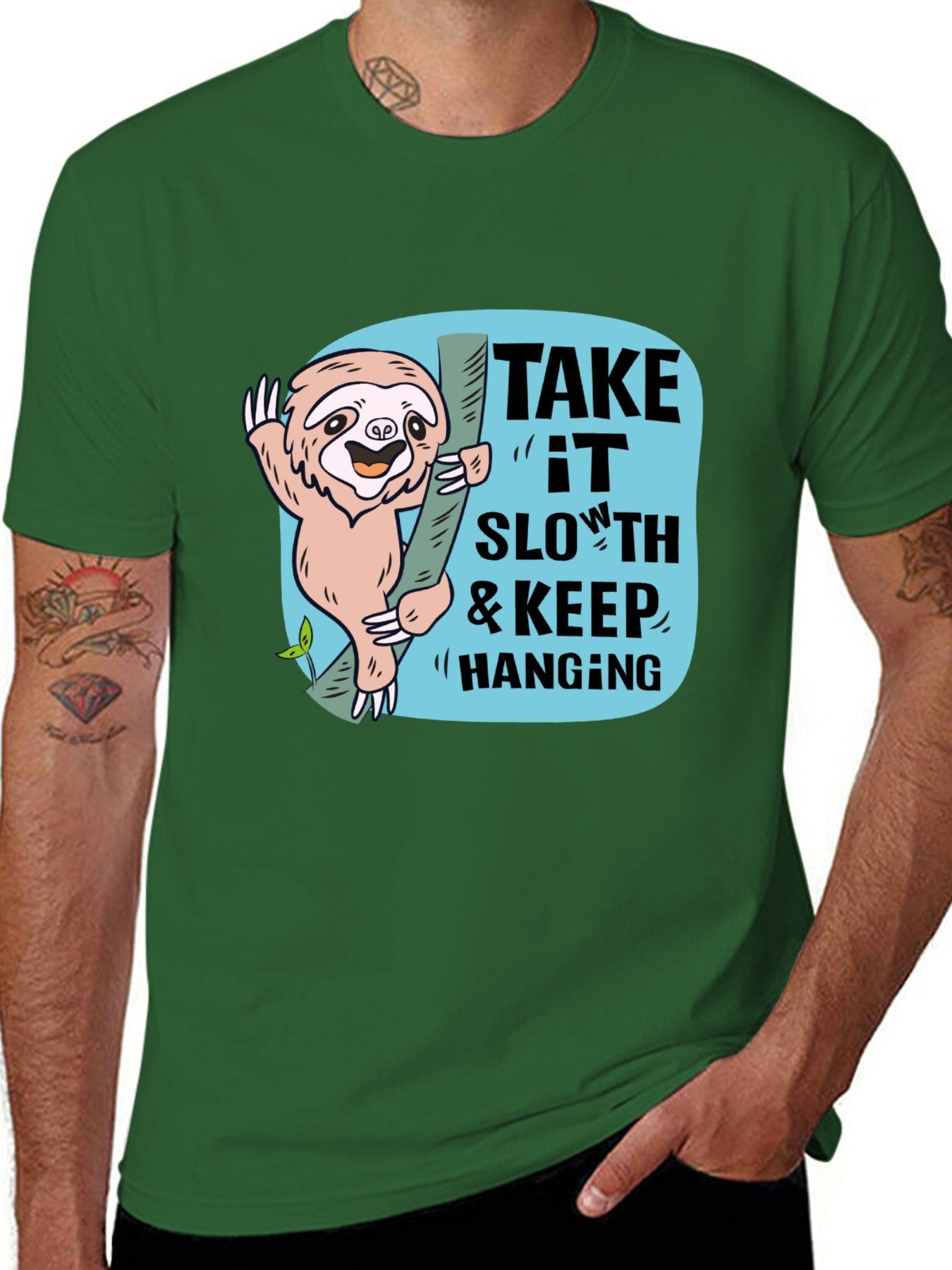Funny Animals Unisex Cotton T-Shirt with Front Heat Transfer Print Xg2wdd3dtmrg