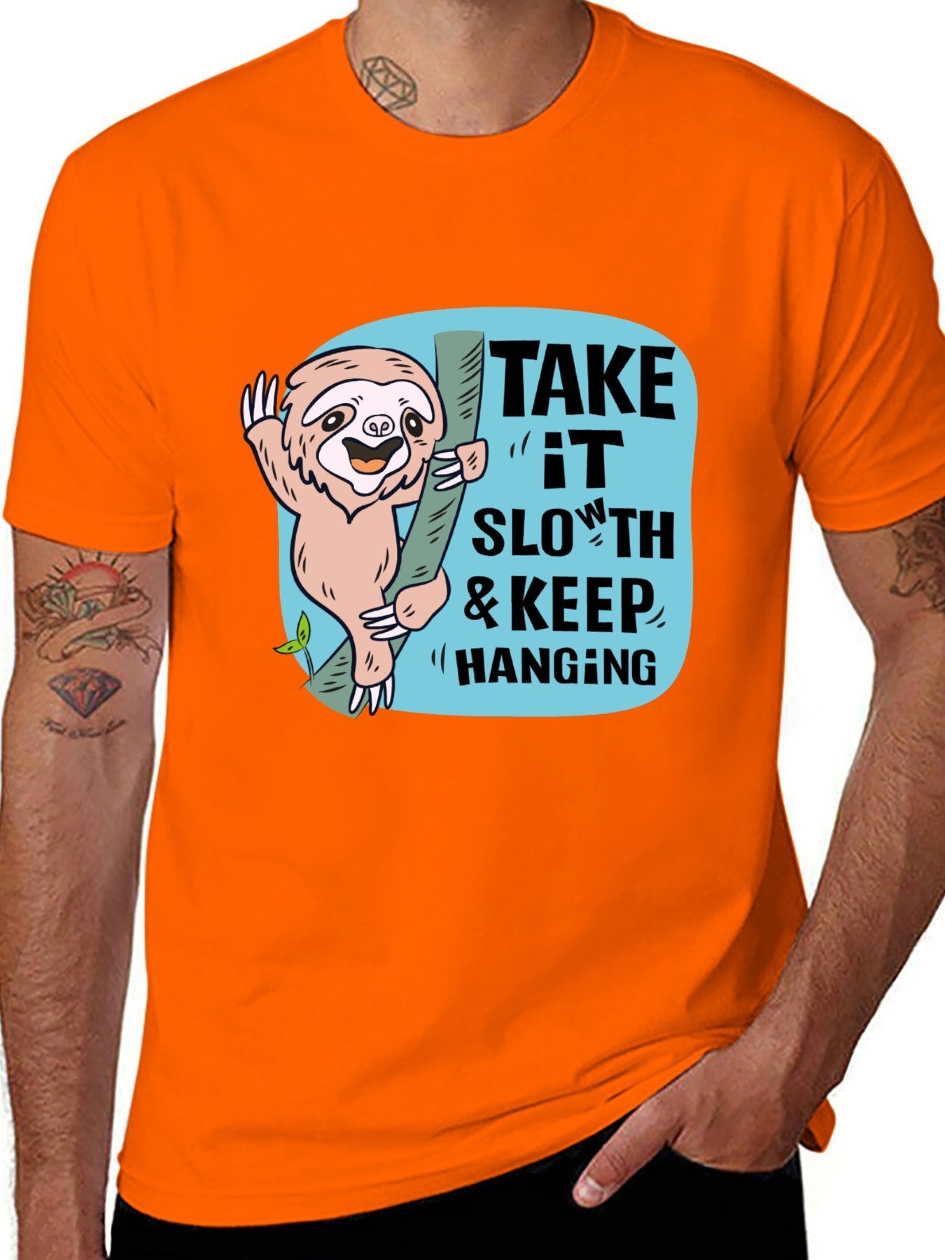 Funny Animals Unisex Cotton T-Shirt with Front Heat Transfer Print Xg2wdd3dtmrg