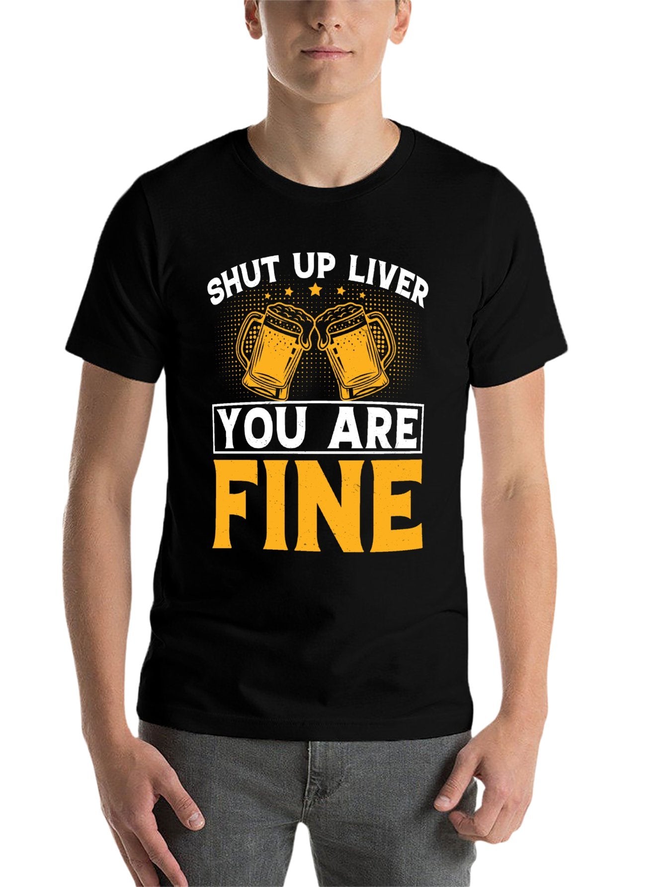 Unisex Cotton T-Shirt with Front Heat Transfer Printxb4v2e3oen2v
