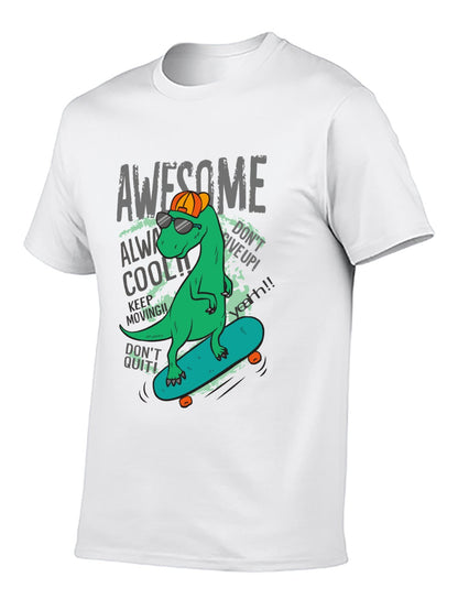 Funny Animals Unisex Cotton T-Shirt with Front Heat Transfer Print Xg2wds685qxg
