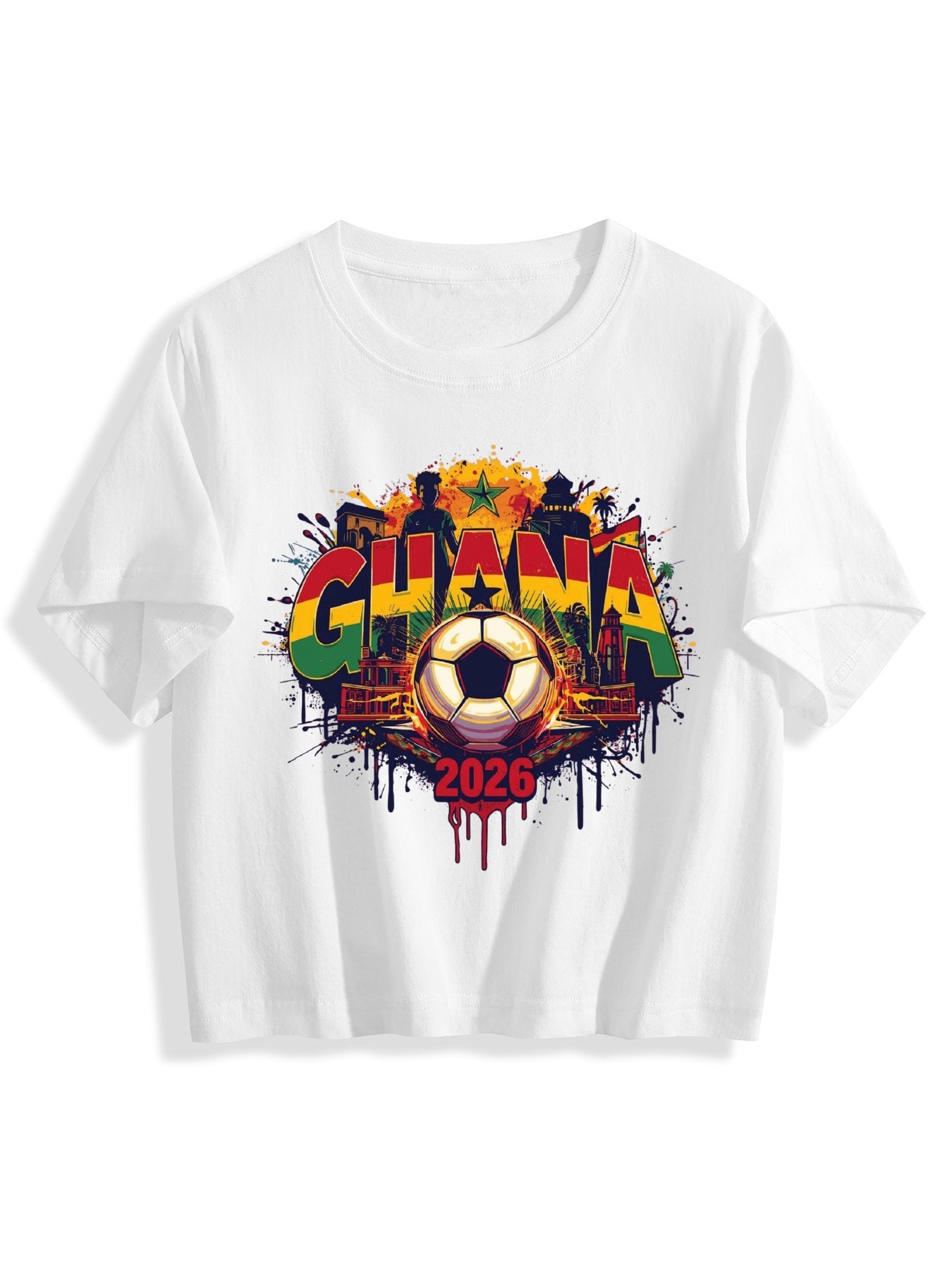 World Cup 2026 Women's Crop Top T-Shirt Ghana