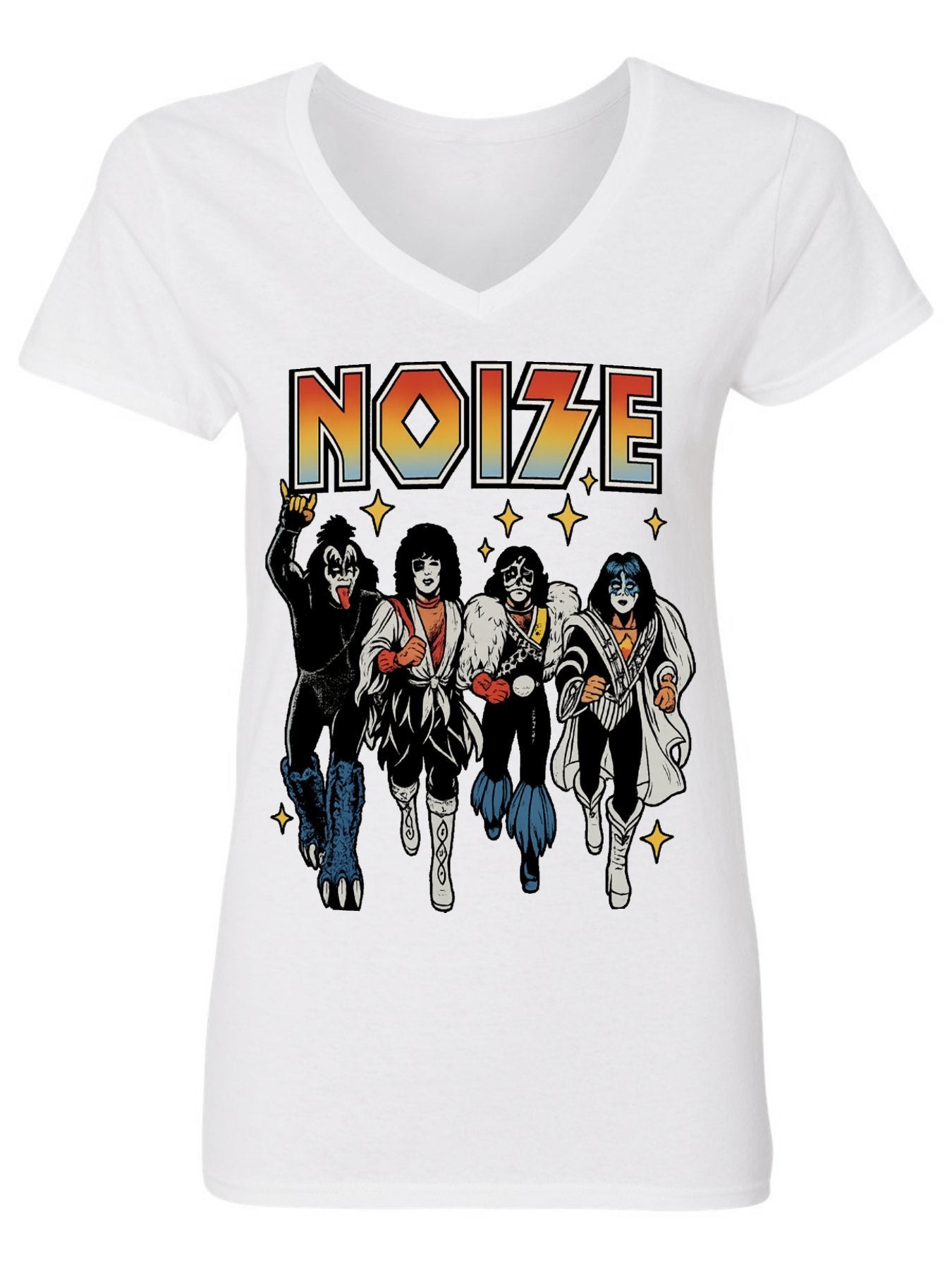 V-neck Women's Cotton T-shirt NOISE