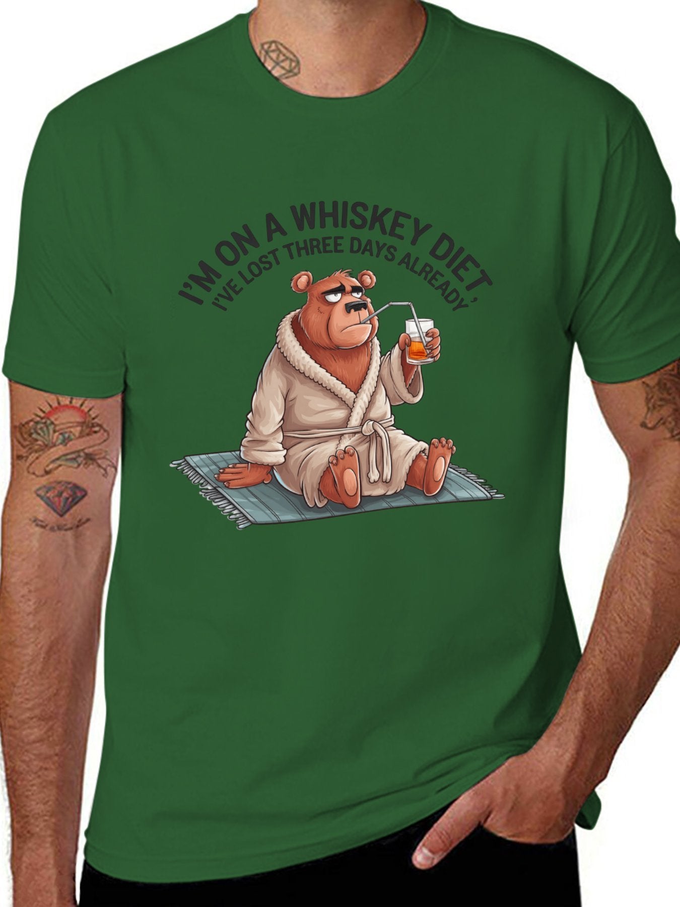 Funny Animals Unisex Cotton T-Shirt with Front Heat Transfer Print Xg2wd2sv4ort