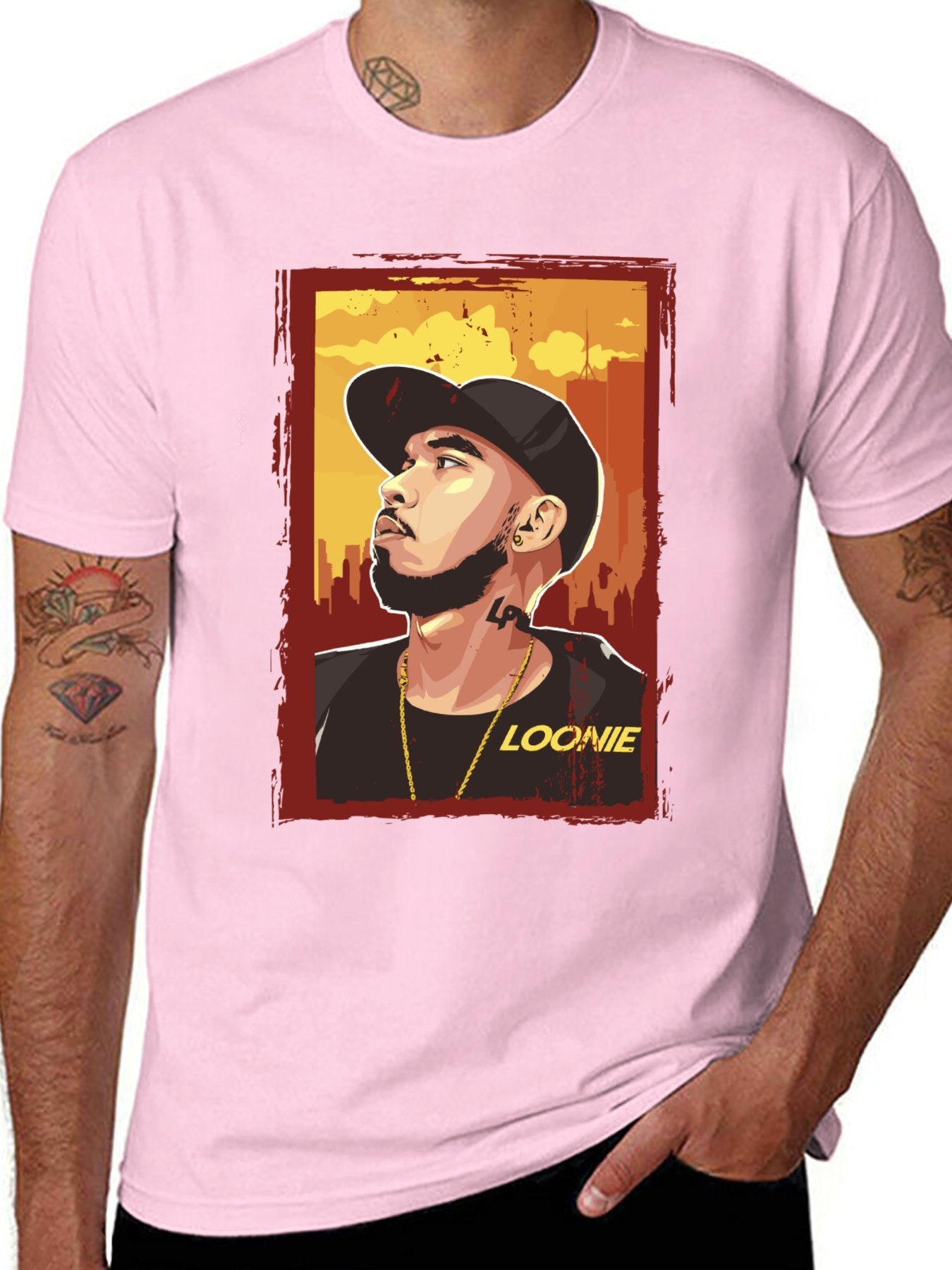 Music Unisex Cotton T-Shirt with Front Heat Transfer Print Xbbxy2mtjzbc