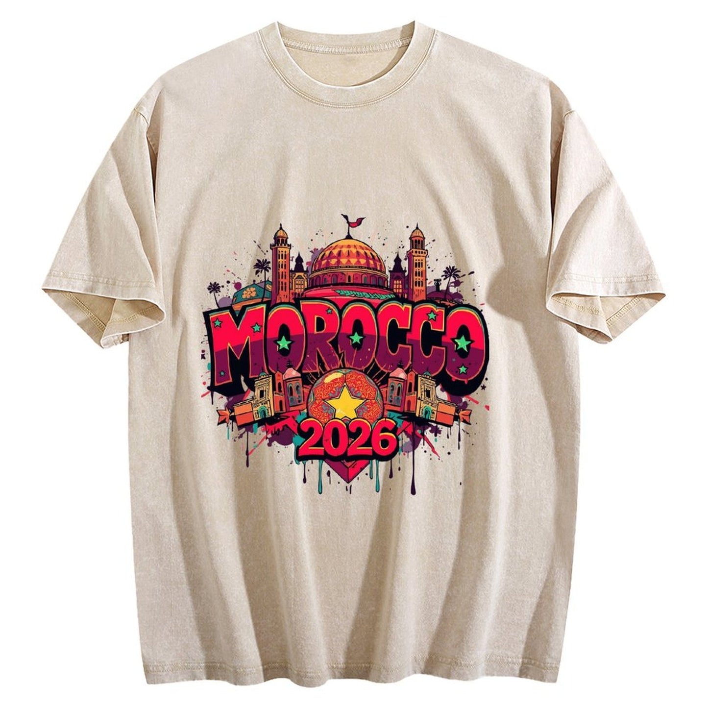 2026 World Cup Cotton T-Shirt Morocco