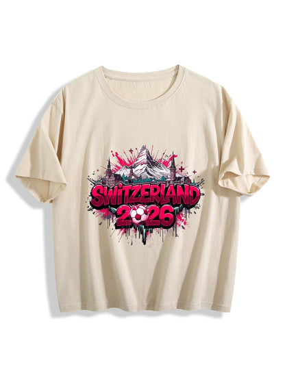 World Cup 2026 Women's Crop Top T-Shirt Swizzerland
