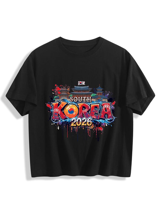 World Cup 2026 Women's Crop Top T-Shirt Korea