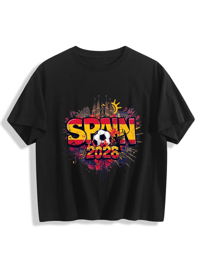 World Cup 2026 Women's Crop Top T-Shirt Spain