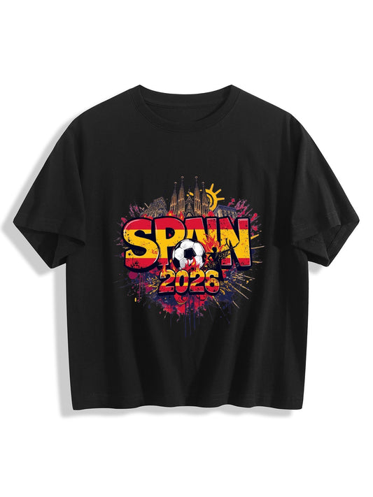 World Cup 2026 Women's Crop Top T-Shirt Spain