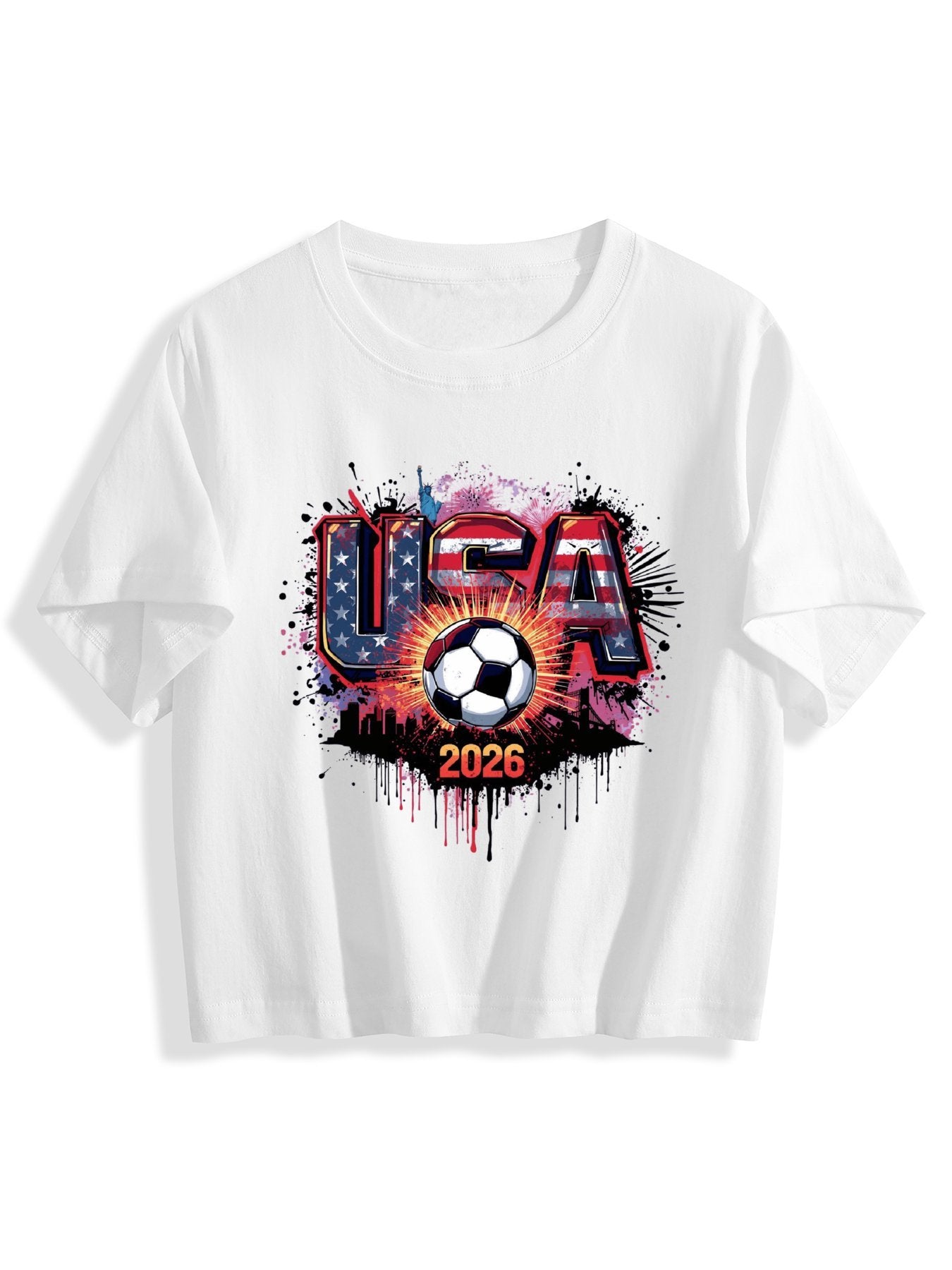 World Cup 2026 Women's Crop Top T-Shirt USA