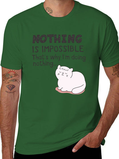 Funny Animals Unisex Cotton T-Shirt with Front Heat Transfer Print Xg2wd2d6z8px